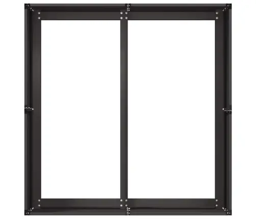 Puķu Kaste, Melna, 80X80X40 Cm, Auksti Velmēts Tērauds Vidaxl