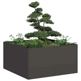 Puķu Kaste, Melna, 80X80X40 Cm, Auksti Velmēts Tērauds Vidaxl