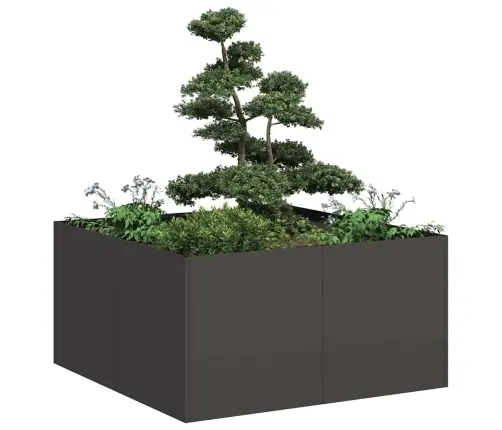 Puķu Kaste, Melna, 80X80X40 Cm, Auksti Velmēts Tērauds Vidaxl