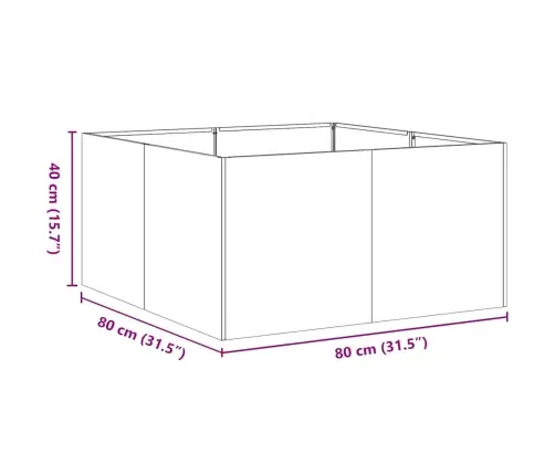 Taimekast, Valge, 80X80X40 cm Külmvalts Teras