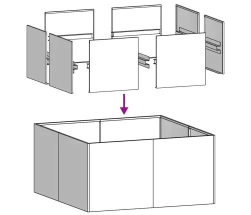 Taimekast, Oliiviroheline, 80X80X40 cm Külmvalts Teras