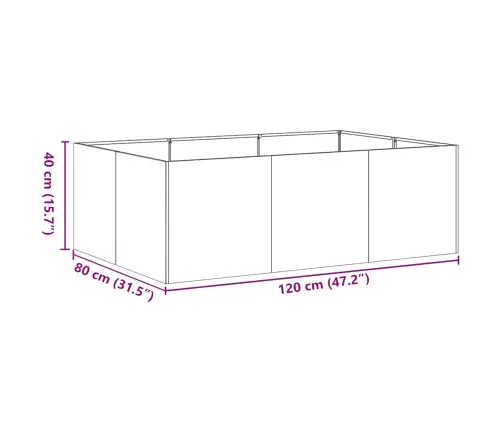 Taimekast Must 120X80X40 cm Teras