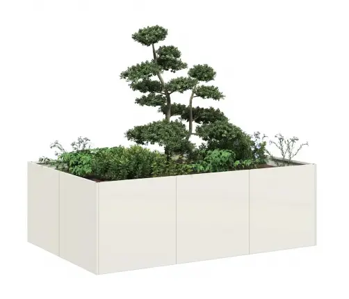 Puķu Kaste, Balta, 120X80X40 Cm, Tērauds Vidaxl