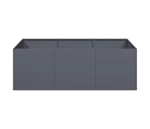 Puķu Kaste, Pelēka, 120X80X40 Cm, Tērauds Vidaxl