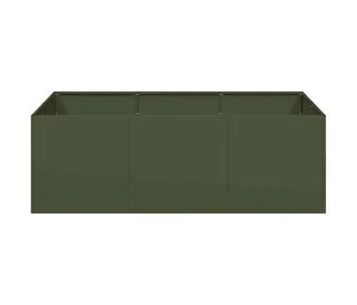 Puķu Kaste, Olīvzaļa, 120X80X40 Cm, Tērauds Vidaxl