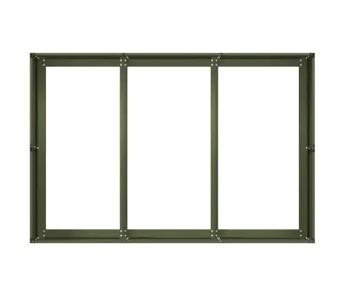 Puķu Kaste, Olīvzaļa, 120X80X40 Cm, Tērauds Vidaxl