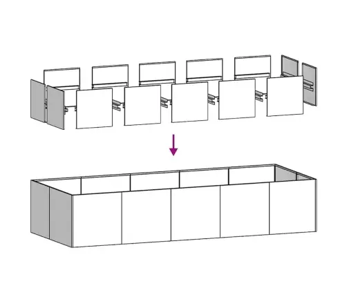 Taimekast Antratsiithall 200X80X40 cm Teras