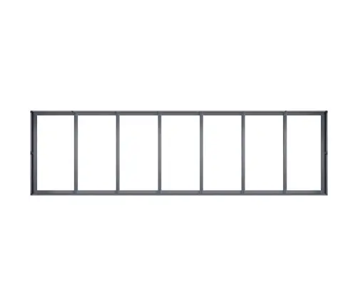 Puķu Kaste, Pelēka, 280X80X40 Cm, Tērauds Vidaxl