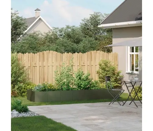 Puķu Kaste, Olīvzaļa, 280X80X40 Cm, Tērauds Vidaxl