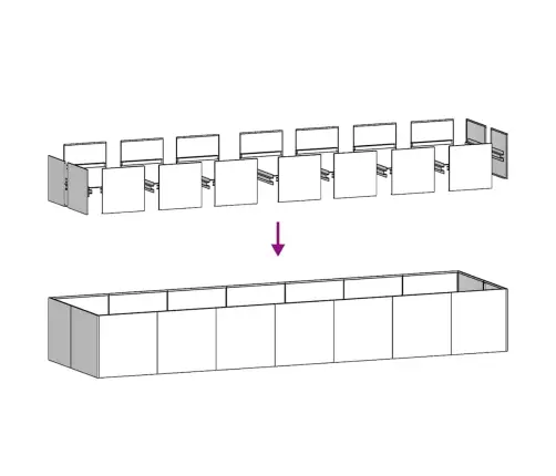 Taimekast, 280X80X40 cm Roostevaba Teras