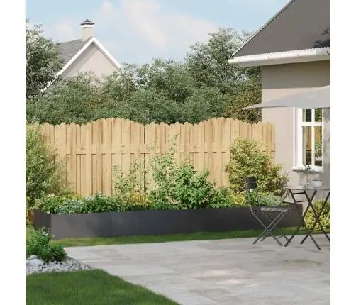 Puķu Kaste, Melna, 360X80X40 Cm, Tērauds Vidaxl