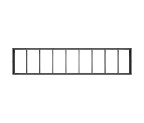 Puķu Kaste, Melna, 360X80X40 Cm, Tērauds Vidaxl