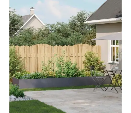 Puķu Kaste, Pelēka, 360X80X40 Cm, Tērauds Vidaxl