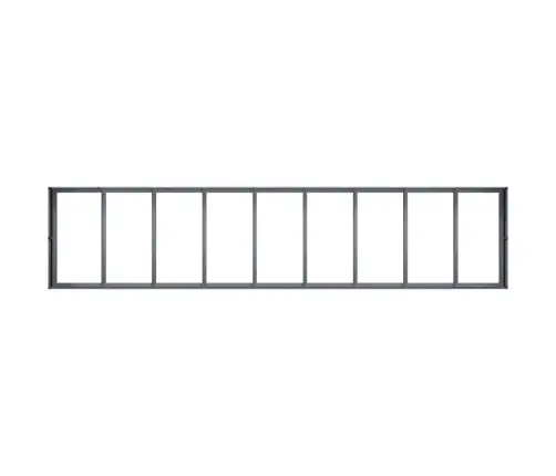 Puķu Kaste, Pelēka, 360X80X40 Cm, Tērauds Vidaxl