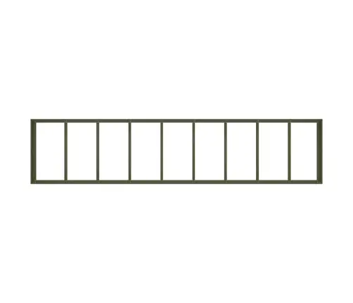 Puķu Kaste, Olīvzaļa, 360X80X40 Cm, Tērauds Vidaxl