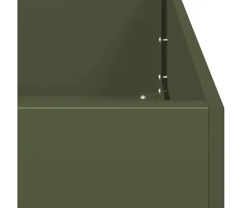 Puķu Kaste, Olīvzaļa, 360X80X40 Cm, Tērauds Vidaxl