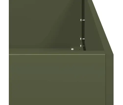 Puķu Kaste, Olīvzaļa, 40X80X80 Cm, Tērauds Vidaxl