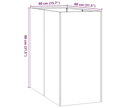 Taimekast, 40X80X80 cm Roostevaba Teras