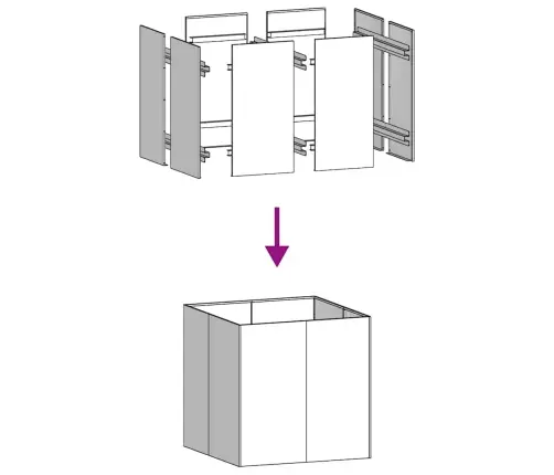 Puķu Kaste, Balta, 80X80X80 Cm, Tērauds Vidaxl