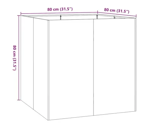 Puķu Kaste, Balta, 80X80X80 Cm, Tērauds Vidaxl