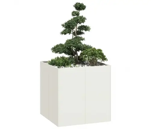 Puķu Kaste, Balta, 80X80X80 Cm, Tērauds Vidaxl