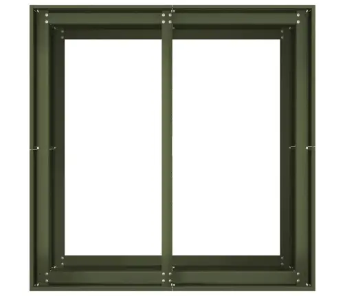 Puķu Kaste, Olīvzaļa, 80X80X80 Cm, Tērauds Vidaxl