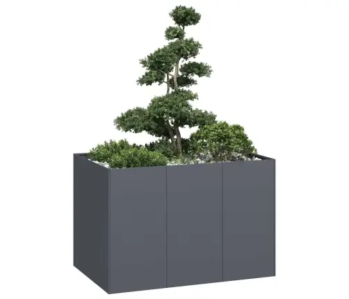 Puķu Kaste, Pelēka, 120X80X80 Cm, Tērauds Vidaxl