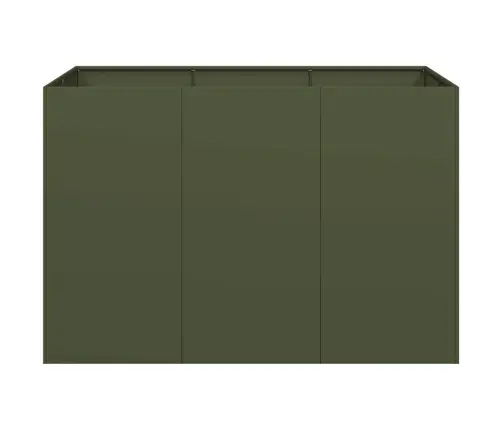 Puķu Kaste, Olīvzaļa, 120X80X80 Cm, Tērauds Vidaxl