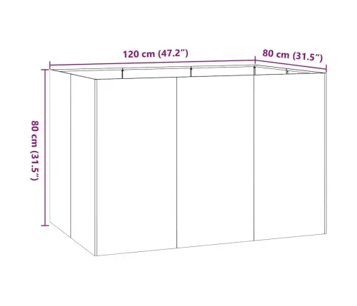 Puķu Kaste, Olīvzaļa, 120X80X80 Cm, Tērauds Vidaxl