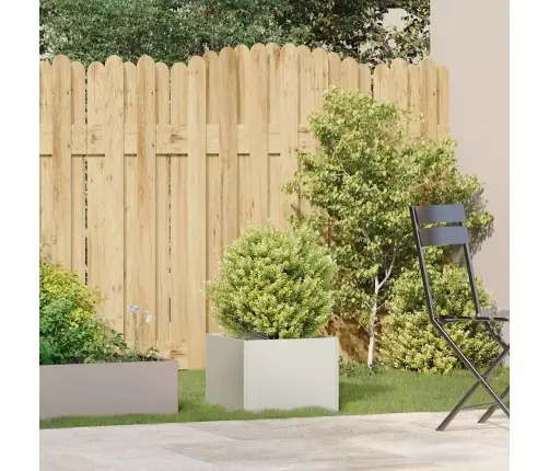 Puķu Kaste, Balta, 40X40X30 Cm, Tērauds Vidaxl