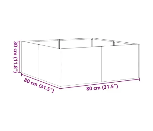 Taimekast Valge 80X80X30 cm Teras