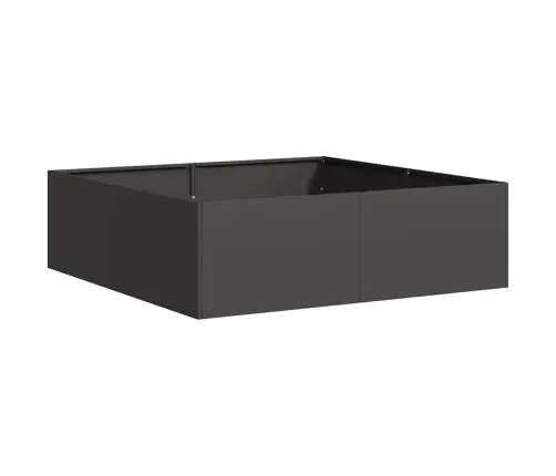 Puķu Kaste, Melna, 100X100X30 Cm, Tērauds Vidaxl