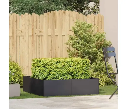 Puķu Kaste, Melna, 100X100X30 Cm, Tērauds Vidaxl