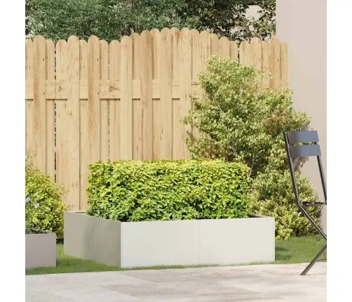 Puķu Kaste, Balta, 100X100X30 Cm, Tērauds Vidaxl