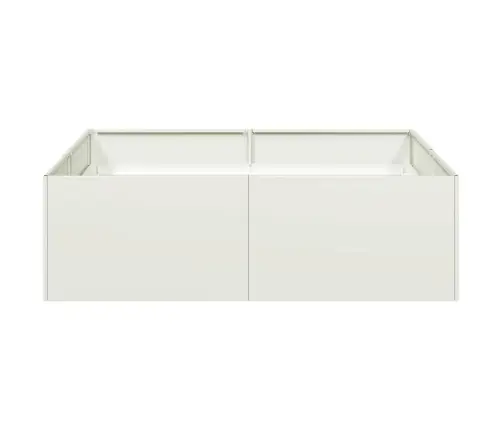 Puķu Kaste, Balta, 100X100X30 Cm, Tērauds Vidaxl