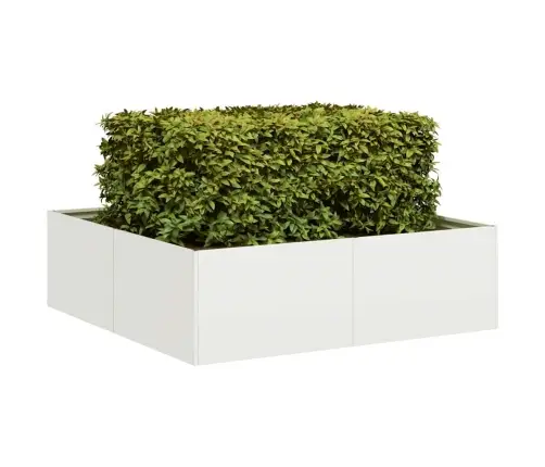 Puķu Kaste, Balta, 100X100X30 Cm, Tērauds Vidaxl