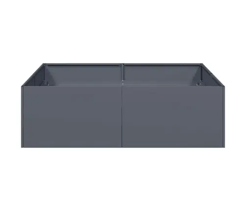 Puķu Kaste, Pelēka, 100X100X30 Cm, Tērauds Vidaxl