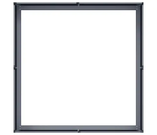 Puķu Kaste, Pelēka, 100X100X30 Cm, Tērauds Vidaxl