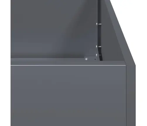 Puķu Kaste, Pelēka, 100X100X30 Cm, Tērauds Vidaxl