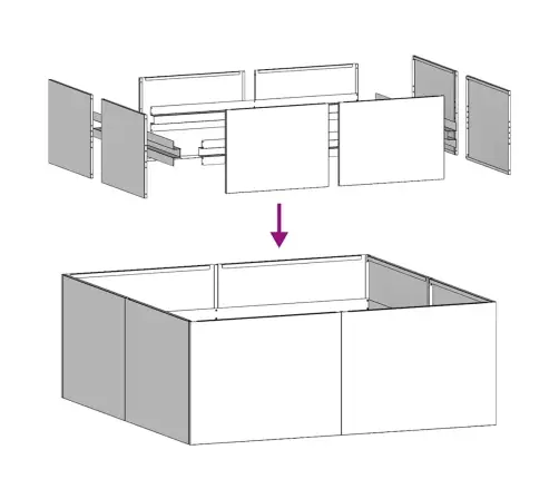 Aia Taimekast, Oliiviroheline, 100X100X30 cm Teras