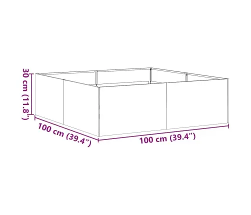 Aia Taimekast, Oliiviroheline, 100X100X30 cm Teras