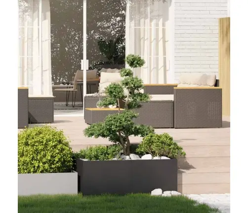 Puķu Kaste, Melna, 100X100X40 Cm, Tērauds Vidaxl