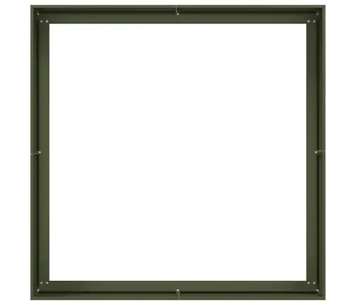 Puķu Kaste, Olīvzaļa, 100X100X40 Cm, Tērauds Vidaxl