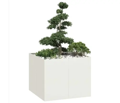 Puķu Kaste, Balta, 100X100X80 Cm, Tērauds Vidaxl