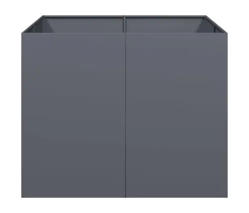 Puķu Kaste, Pelēka, 100X100X80 Cm, Tērauds Vidaxl