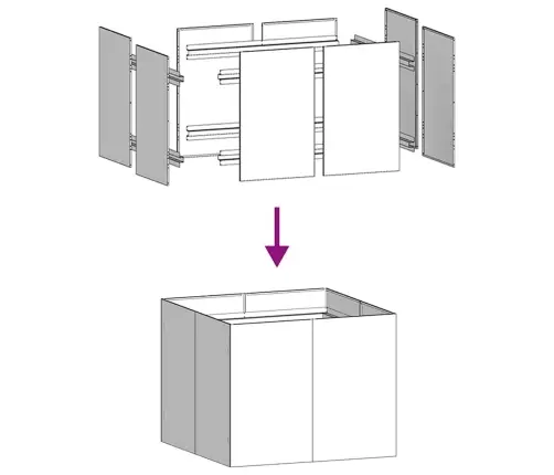 Lovelis, 100X100X80cm Galvanizuotas Plienas