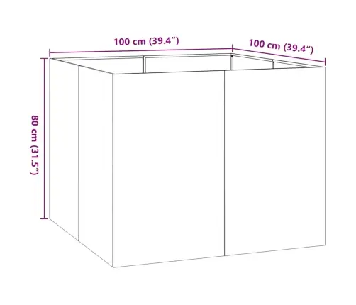 Lovelis, 100X100X80cm Galvanizuotas Plienas