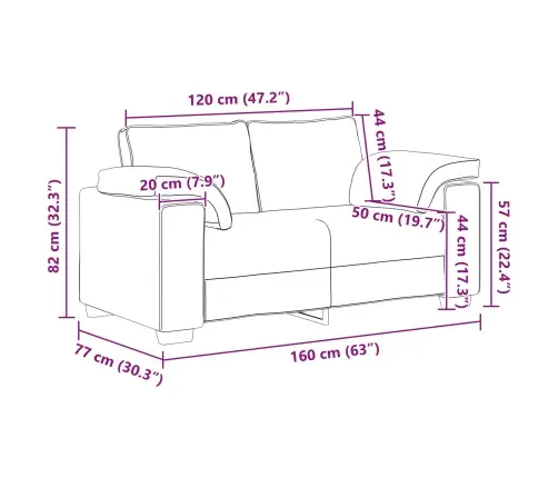 Dīvāns 3 Pcs Bēša Lins Vidaxl