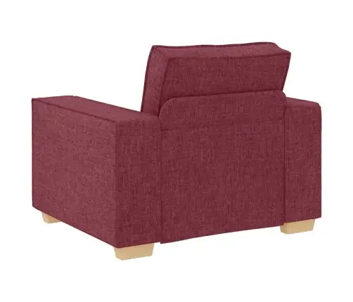 3 Daļu Dīvānu Komplekts Ar Spilveniem Vīna Sarkanā Audumā Vidaxl