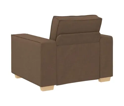 3 Daļu Dīvānu Komplekts Ar Spilveniem Brūnā Audumā Vidaxl